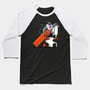 Baboon on the Toilet Baseball T-Shirt